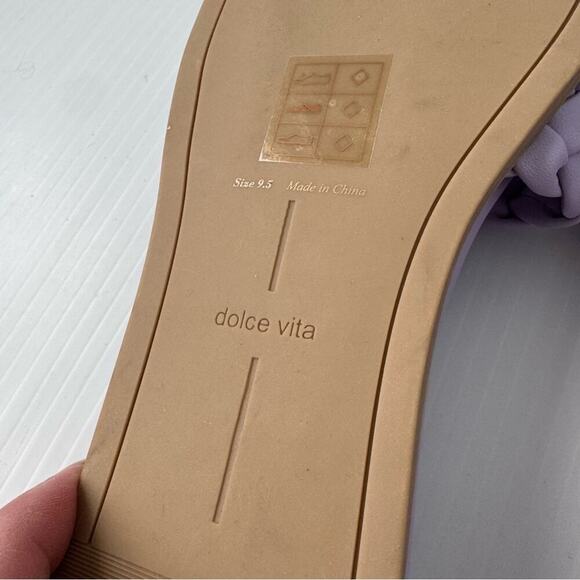 Dolce Vita Grazie basket weave slide sip on sandals lilac size 9.5 purple - Picture 8 of 11